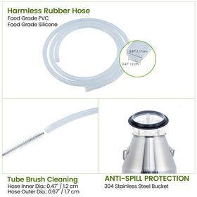 GarveeTech 8-ft food-grade silicone tubing keeps milk lines clean and efficient.
