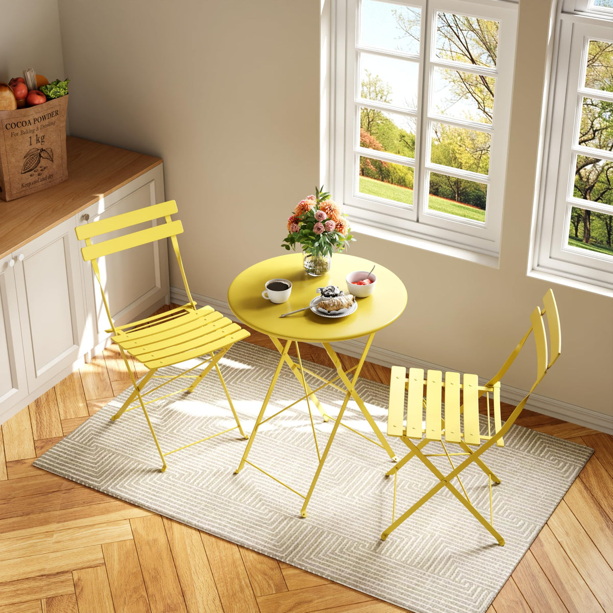 Side view of GarveeTech chairs demonstrating portability for outdoor use.