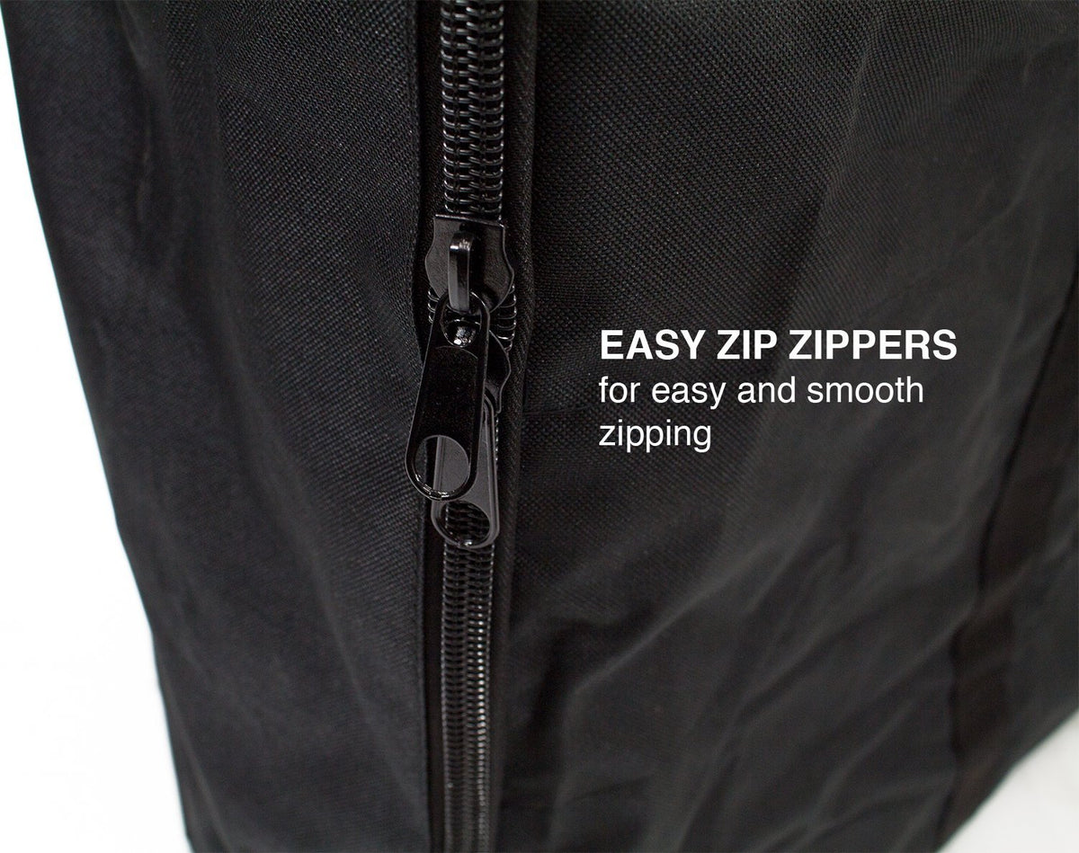 Gas One carry bag resists rain, sun, and dust for all-weather outdoor cooking.