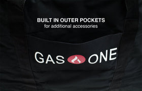 Gas One universal bag fits many double burners from major brands.