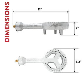 Gas One four-foot hose provides flexible connection to propane source