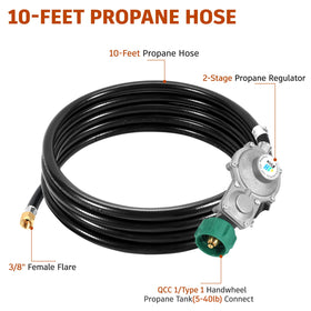 GasSaf 3-8 flare nut connection compatible with propane systems.