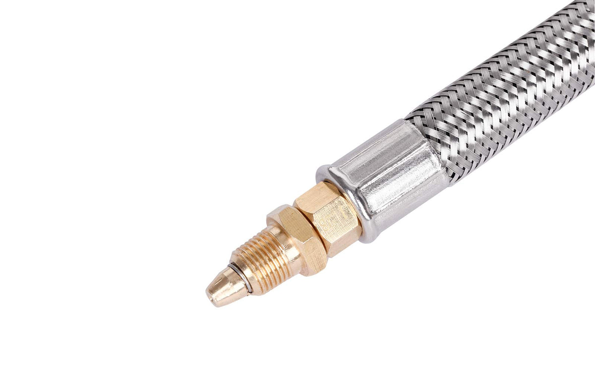 GasSaf easy-install regulator connects between tank and burner for quick setup.
