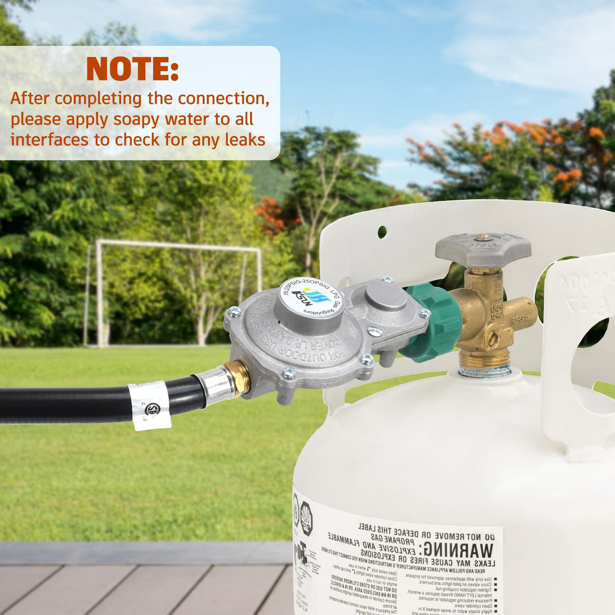 GasSaf suitable for RV appliances, gas generators, stoves, and fire features.