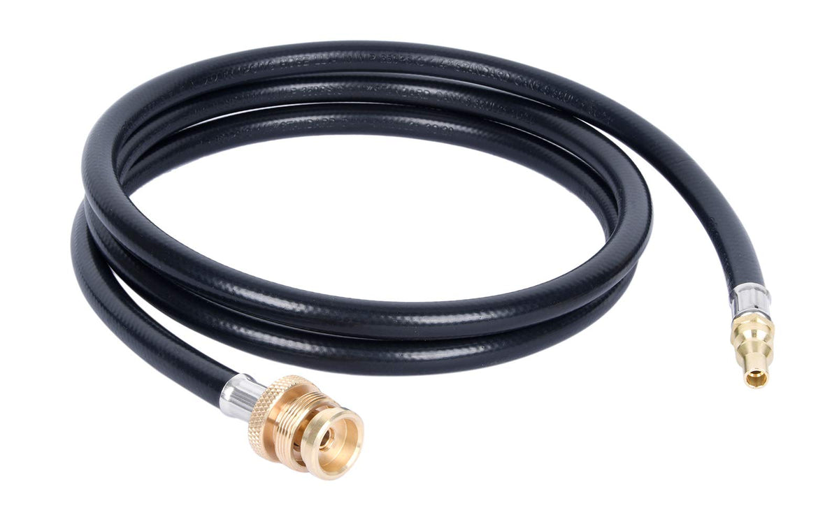 GasSaf rv-to-grill hose installation demonstrates easy setup for camping.