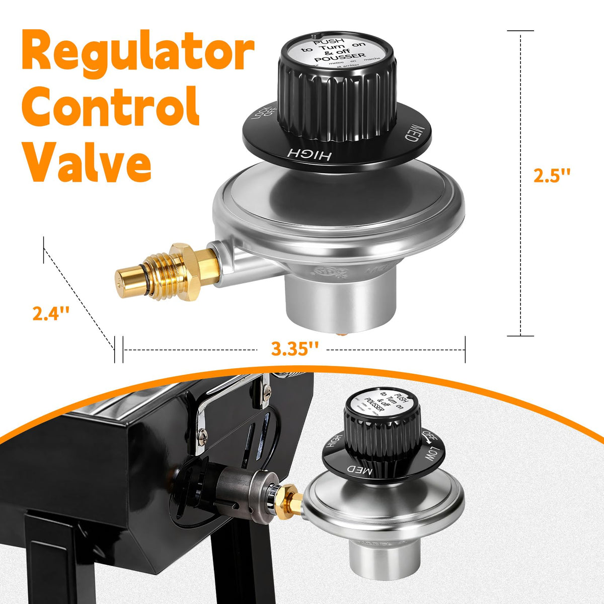 GasSaf onein20 thread connection enabling easy attachment to standard bottles