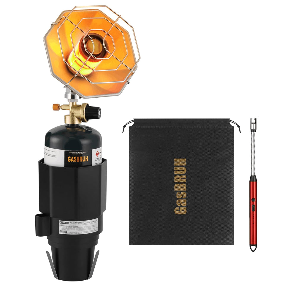 GasBRUH golf cart heater with cup holder providing hands-free warmth on the course.