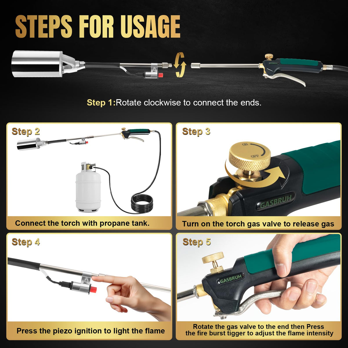 GasBRUH safety features and rubber O-rings prevent leaks.