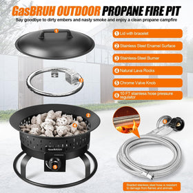GasBRUH smokeless propane fire pit delivers clean flame for outdoor evenings.