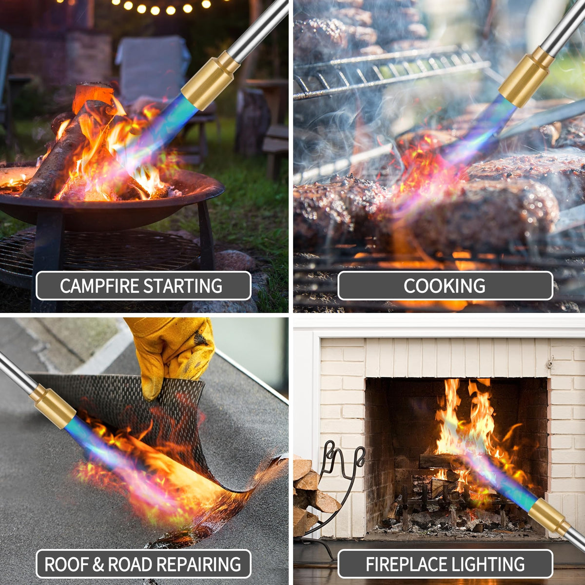 GasBRUH weed torch produces a strong 18 inch flame for weed control