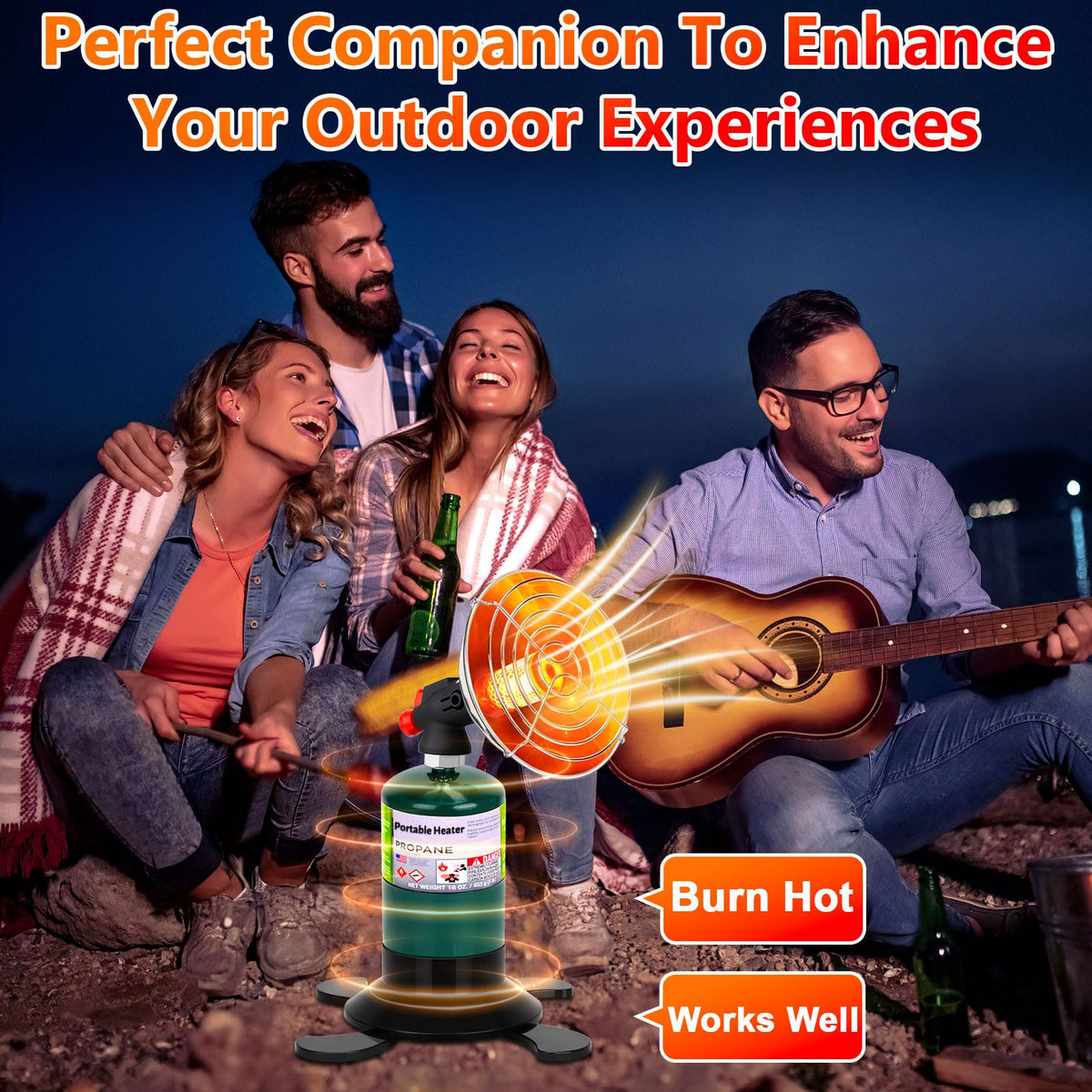 GasCalorix brass connector provides leak-free propane connection.