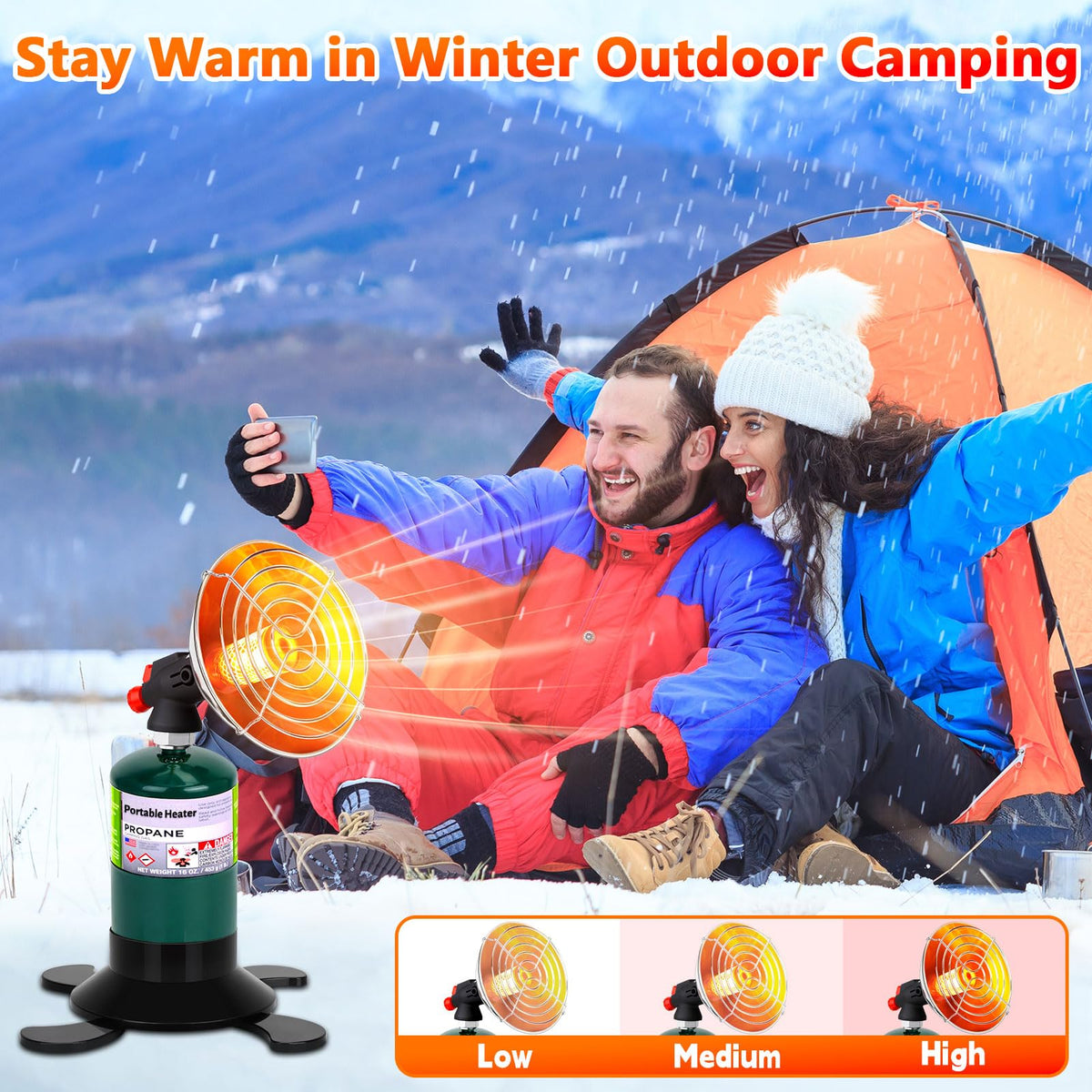 GasCalorix outdoor space heater delivers 200 sq ft of warmth outdoors.