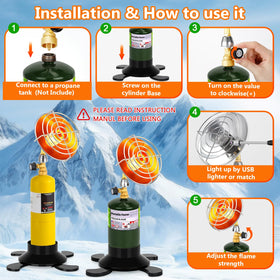 GasCalorix portable heater with two modes provides adjustable comfort.