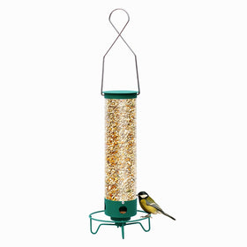 GASDBYUB metal outdoor feeder with rotating perch prevents squirrels while birds feed