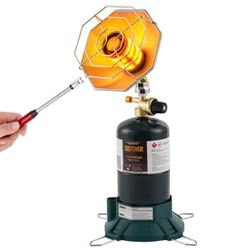Gasfargo propane heater 6200BTU front view for outdoor warmth and comfort