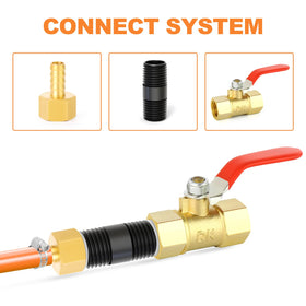 GASHER teflon tape included for a leak-free seal