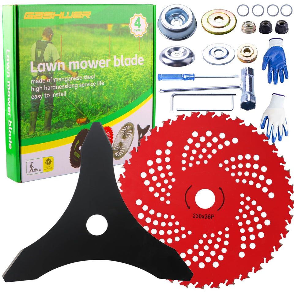 Gashwer brush cutter blades 10x3 teeth for dense weed cutting