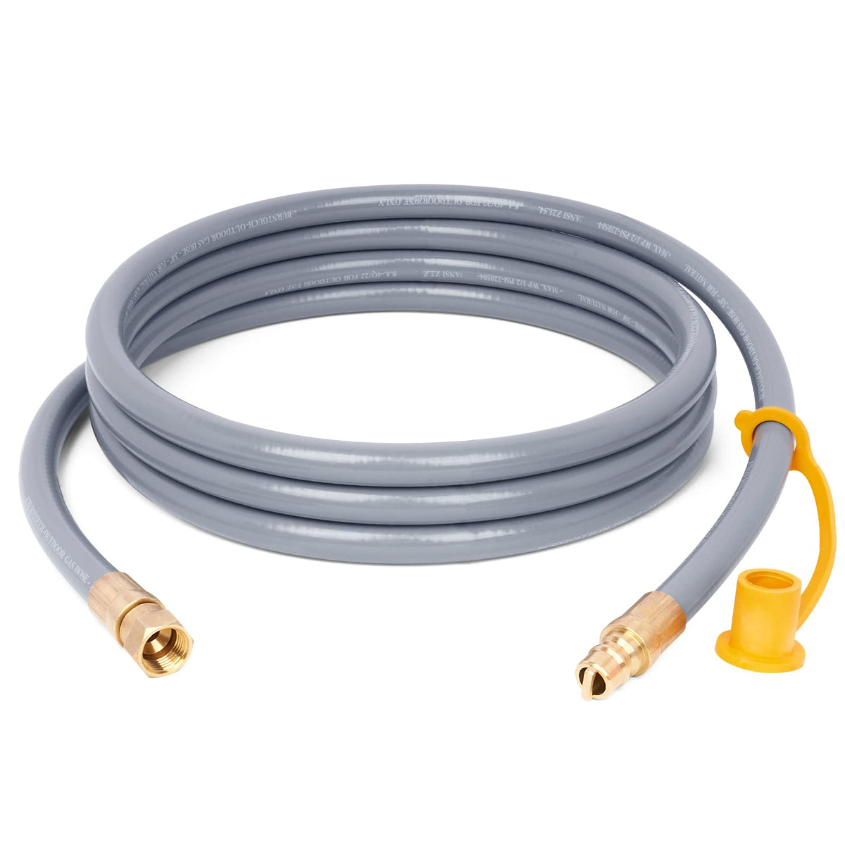 GASPRO 10 ft natural gas hose with brass ends for secure Weber NG connections