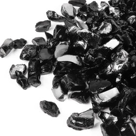 GASPRO 10 lbs black fire glass decorative firepit display enhances ambiance