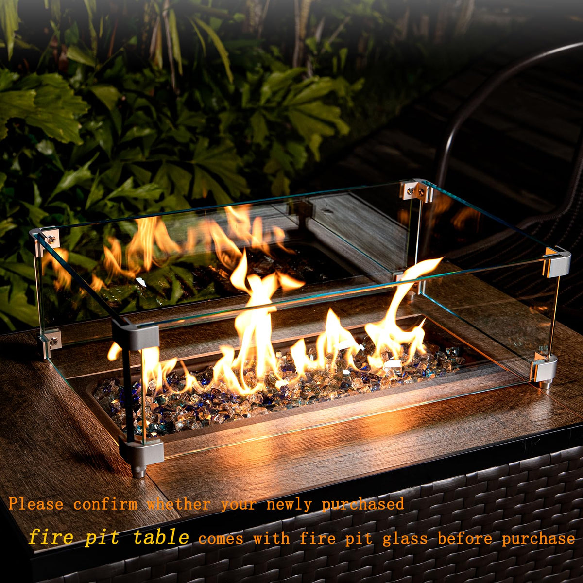 GasPro fire glass half-inch color blend provides balanced coverage