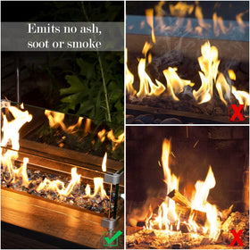 GasPro fire glass half-inch covers fire pit floor for a cleaner look