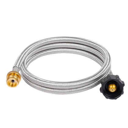 GasPro 5 ft propane adapter hose assembly enabling flexible connection to larger tanks