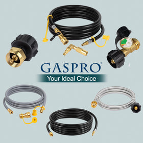 GASPRO all-in-one propane hose kit ships ready to use for quick setup.