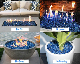 GasPro blue fire glass is easy to clean with a simple rinse and dry.