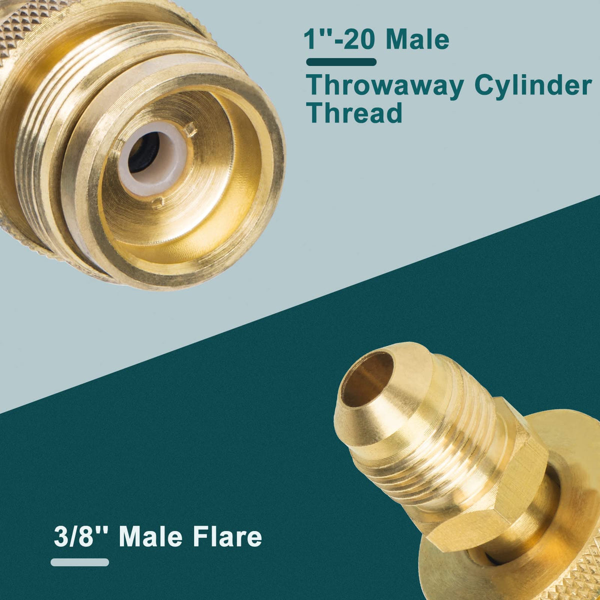 GasPro brass adapter assembly provides durable, corrosion-resistant propane connections