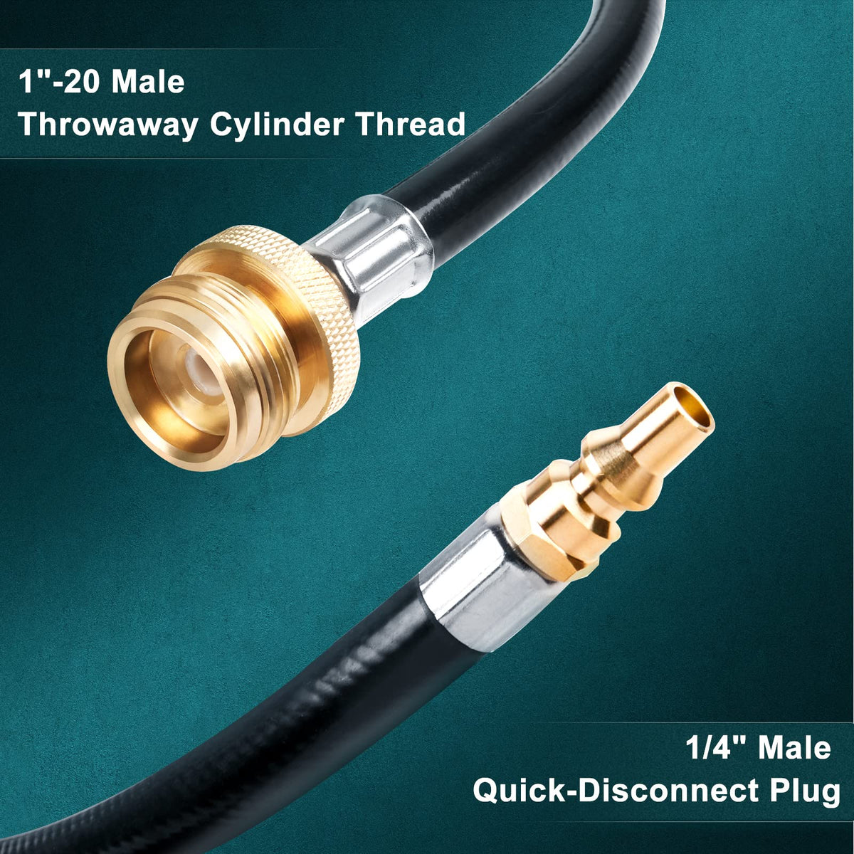 GasPro brass fittings close-up for a durable, leak-free connection.