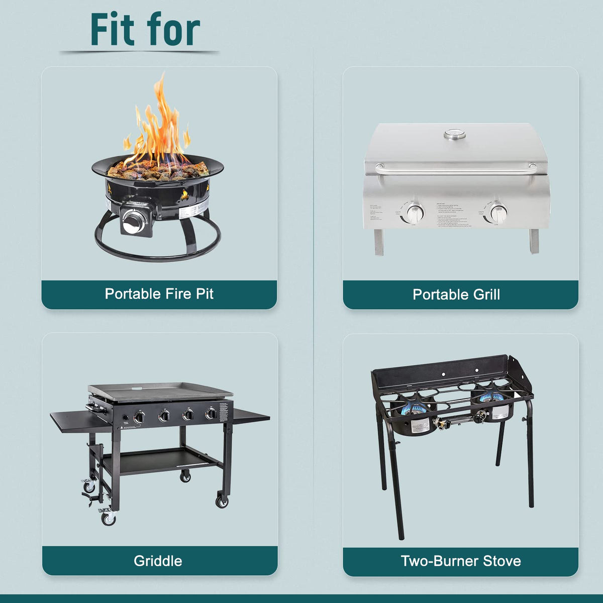 GasPro direct connection to RV propane supply powers grills and stoves.