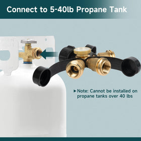 GASPRO premium brass splitter resists wear for outdoor use.