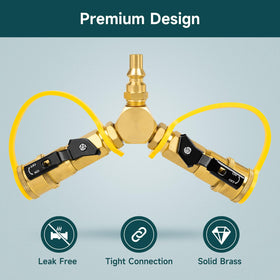 GASPRO brass construction splitter built for long-lasting outdoor performance.