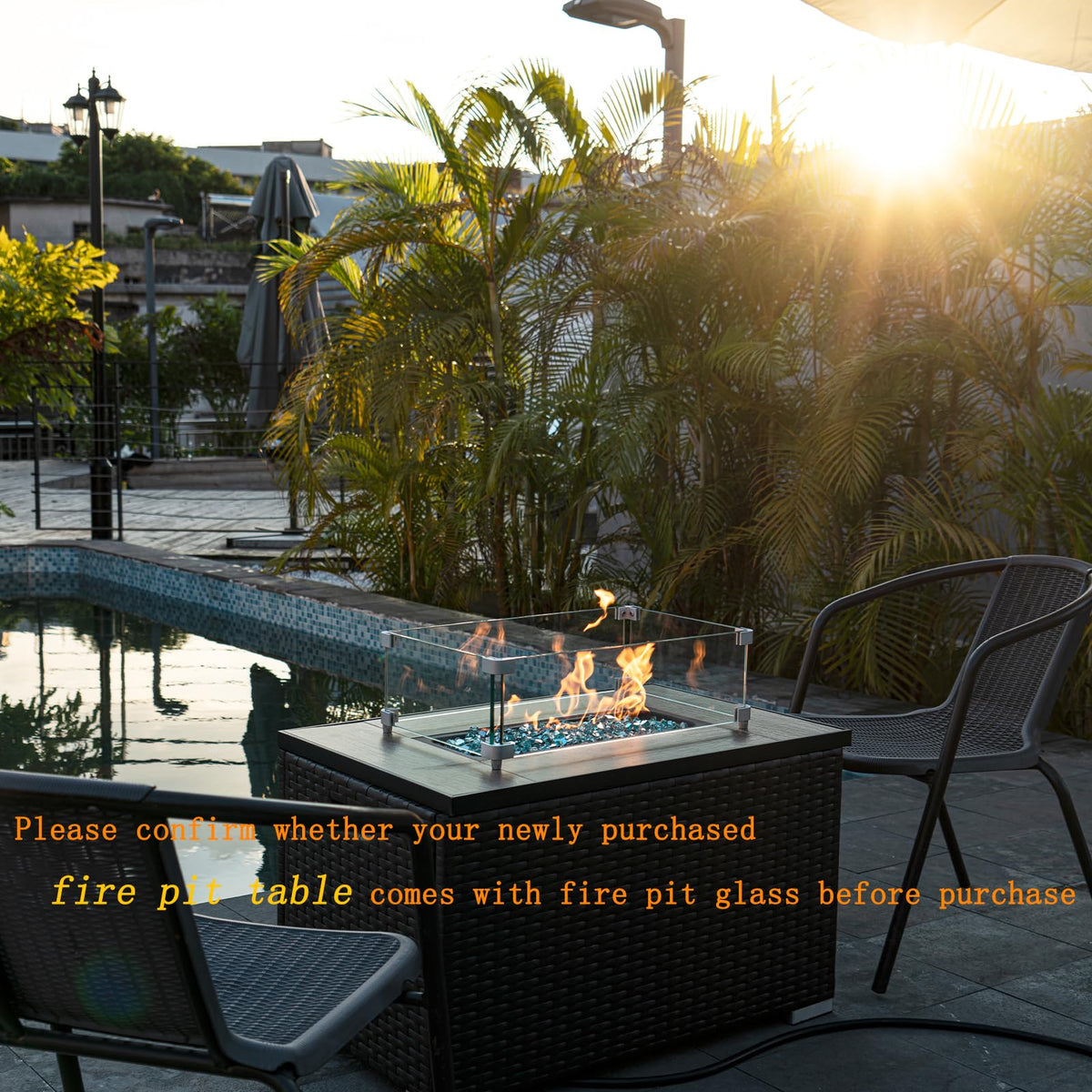 GASPRO fire glass stays cool to touch and clean, with no ash.