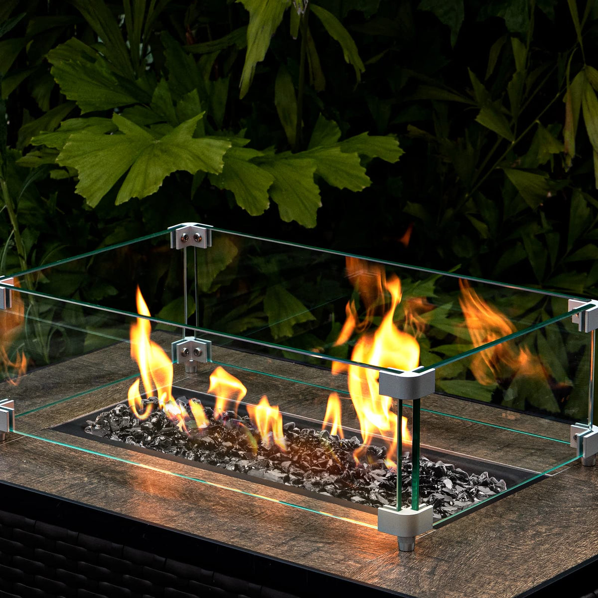 GASPRO fire glass works with propane and natural gas installations