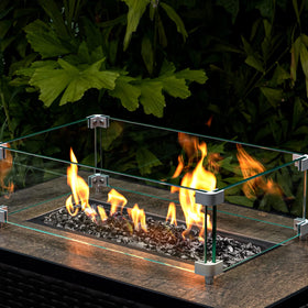 GASPRO fire glass works with propane and natural gas installations
