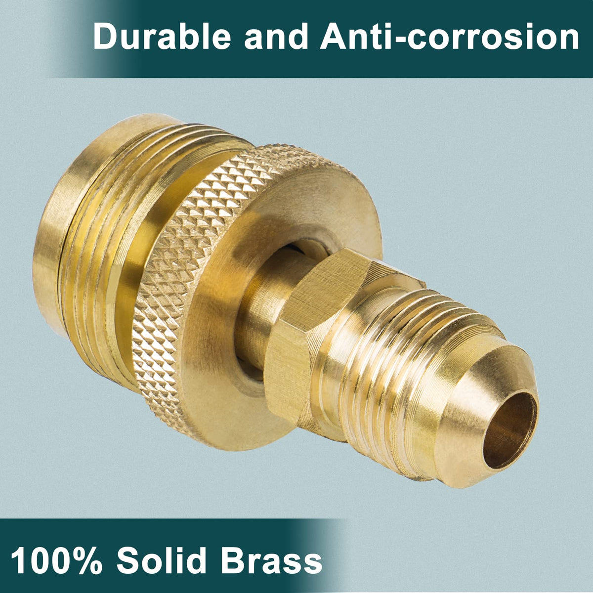 GasPro knurled-ring attachment for easy hand-tightening without tools