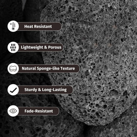 GASPRO lava rocks resist high heat while preserving color and shape.
