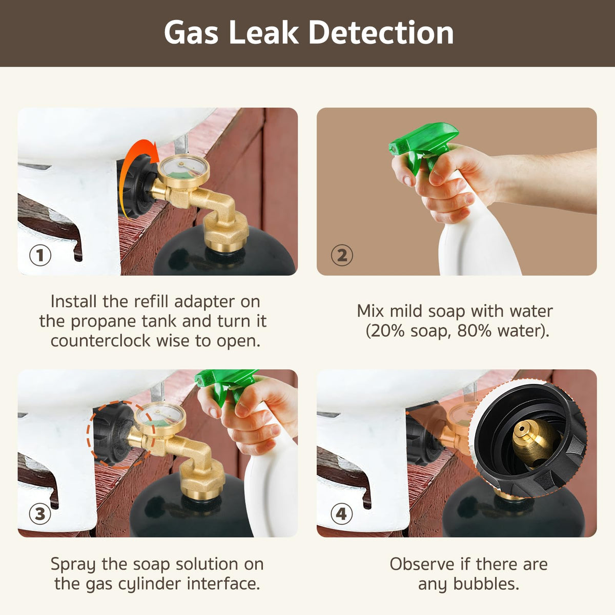 GASPRO in-use setup shown on a portable grill for quick refills.