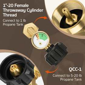 GASPRO on-off valve reduces leaks and simplifies safe connection to larger tanks.