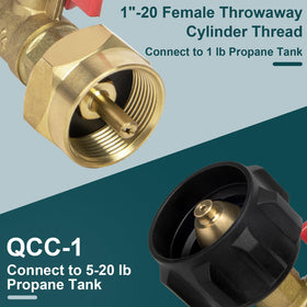 GASPRO refill adapter with valve ensuring leak-free connections during use.