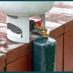 GASPRO ready-to-use refill setup streamlines outdoor grilling and camping.
