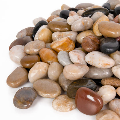GASPRO river rocks polished pebbles brighten planters and outdoor accents.