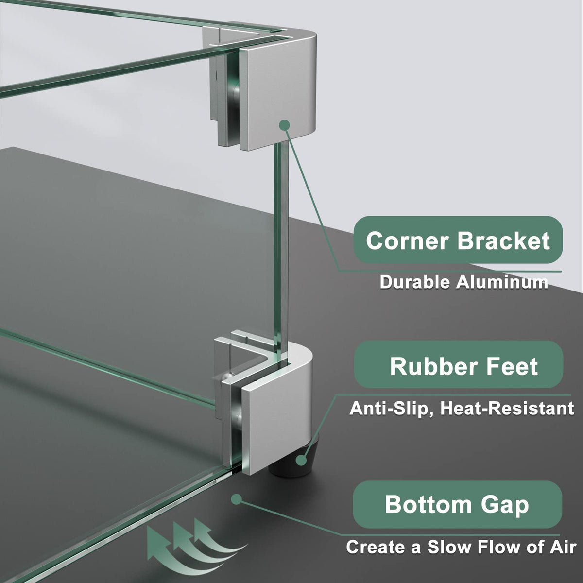 GasPRO wind guard with non-slip rubber feet on a stable base.