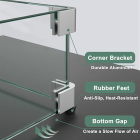 GasPRO wind guard with non-slip rubber feet on a stable base.