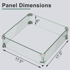 GasPRO tempered glass panel close-up, thick edge, showcasing safe, sturdy construction.