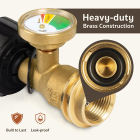 GASPRO tool-free install enables fast setup on 5-40 lb tanks.