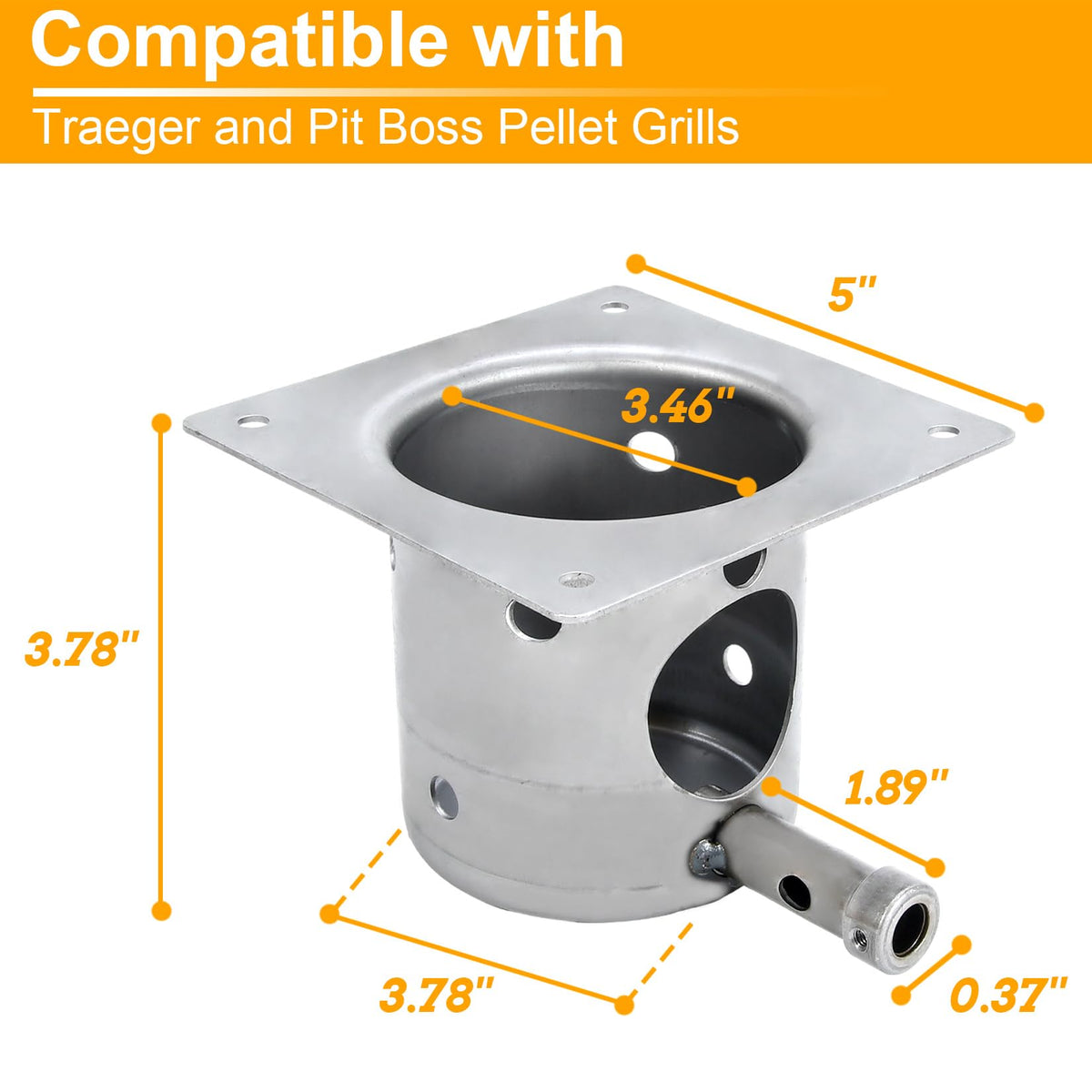 GasSaf 7-hole burn pot closeup showing air flow design.