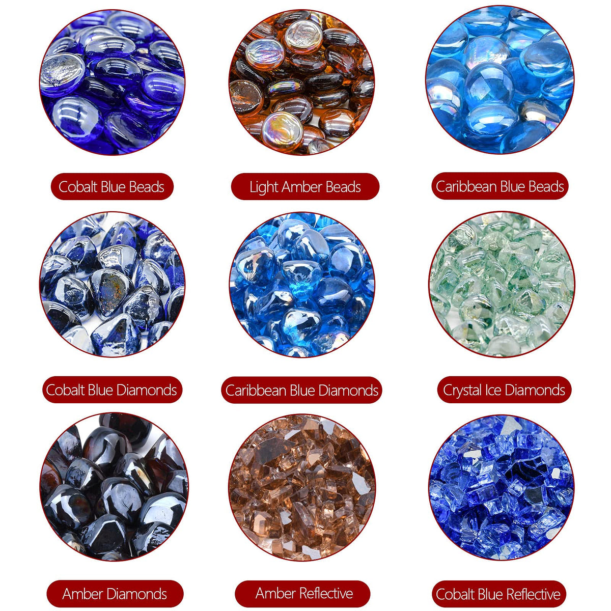 GasSaf Caribbean Blue Luster beads resist discoloration and wear.