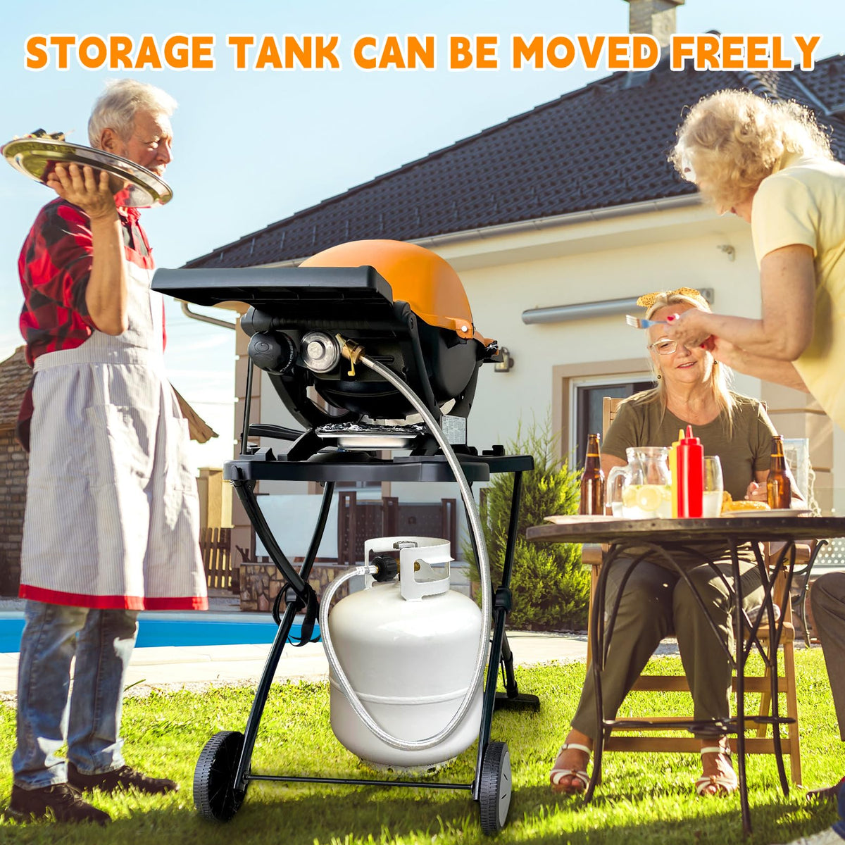 GasSaf hand tightened connection ensures tool free setup for propane use.
